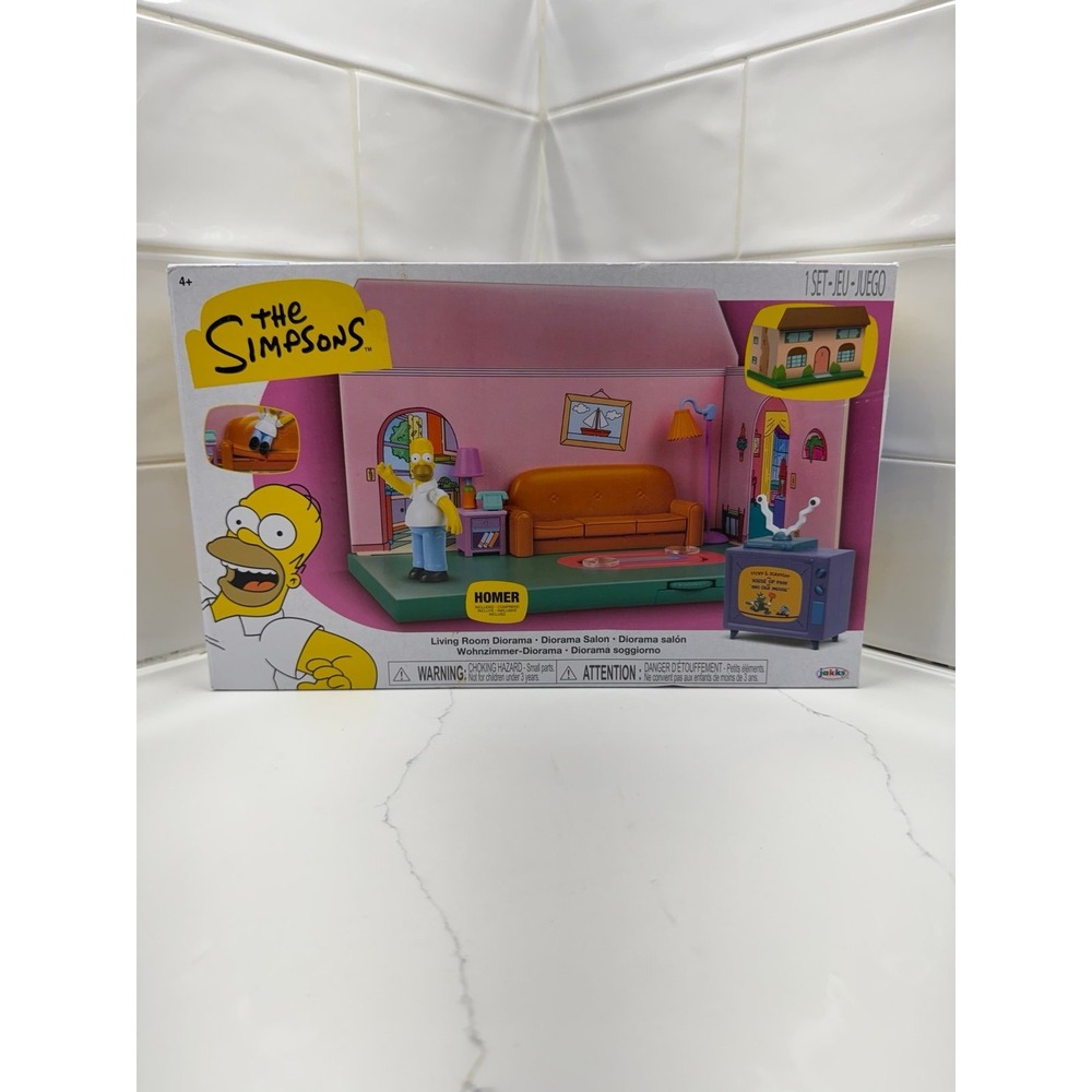 The Simpsons Living Room Diaroma With Mini Homer Figure Jakks Pacific